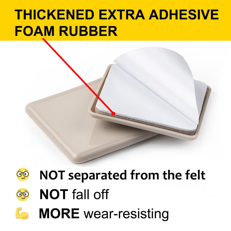 16 Pack Self-Stick Furniture Sliders 2-1/2" Heavy Duty Adhesive Furniture Table Desk Chair Movers for Carpet Furniture Sliders Carpet Moving Sliders Furniture Moving Pads Furniture Glides - NewNest Australia
