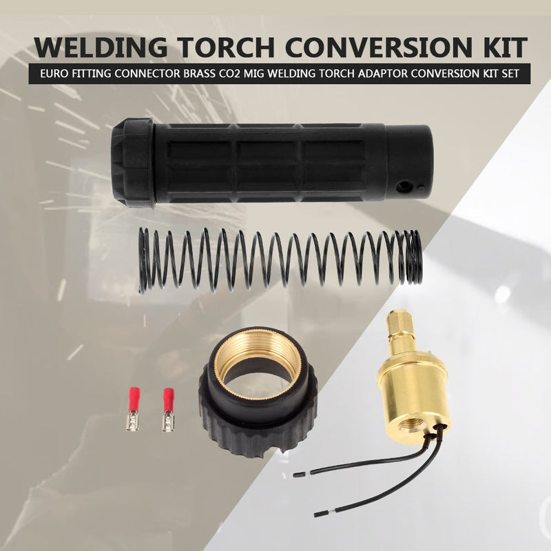 Welding Torch Adapter Kit, Euro Fitting Brass CO2 MIG Welding Torch Adapter Conversion Kit - NewNest Australia