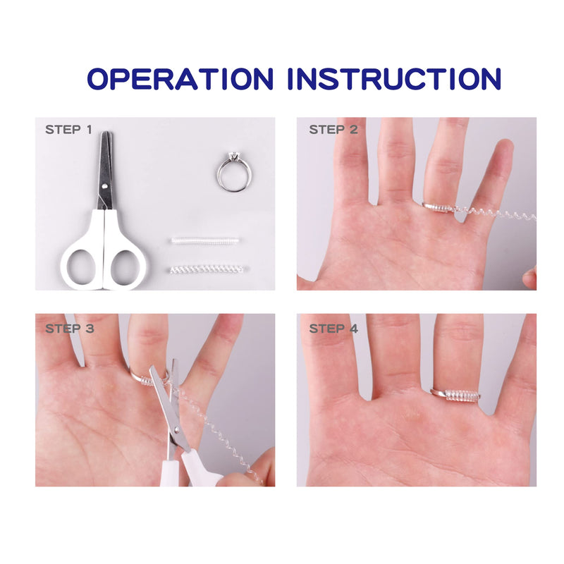 Ring Size Adjuster for Loose Rings - 60Pack, 2 Styles, Ring Guard, Ring Sizer, 10 Sizes Fit for Man and Woman Ring - NewNest Australia