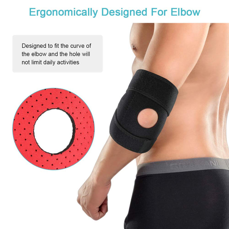 Elbow Brace for Tendonitis, Adjustable Elbow Support with Dual-Spring Stabiliser, Breathable Elbow Strap for Golfers Elbow, Tennis Elbow, Arthritis, Sports Injury and Provides Support Elbow Brace With Splints - NewNest Australia