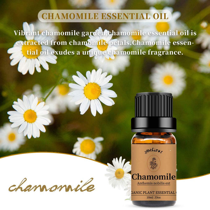yethious Chamomile Sandalwood Essential Oil 100% Pure Organic Essential Oil Set 2 Pack for Aromatherapy Diffuser Candle Chamomile+Sandalwood - NewNest Australia
