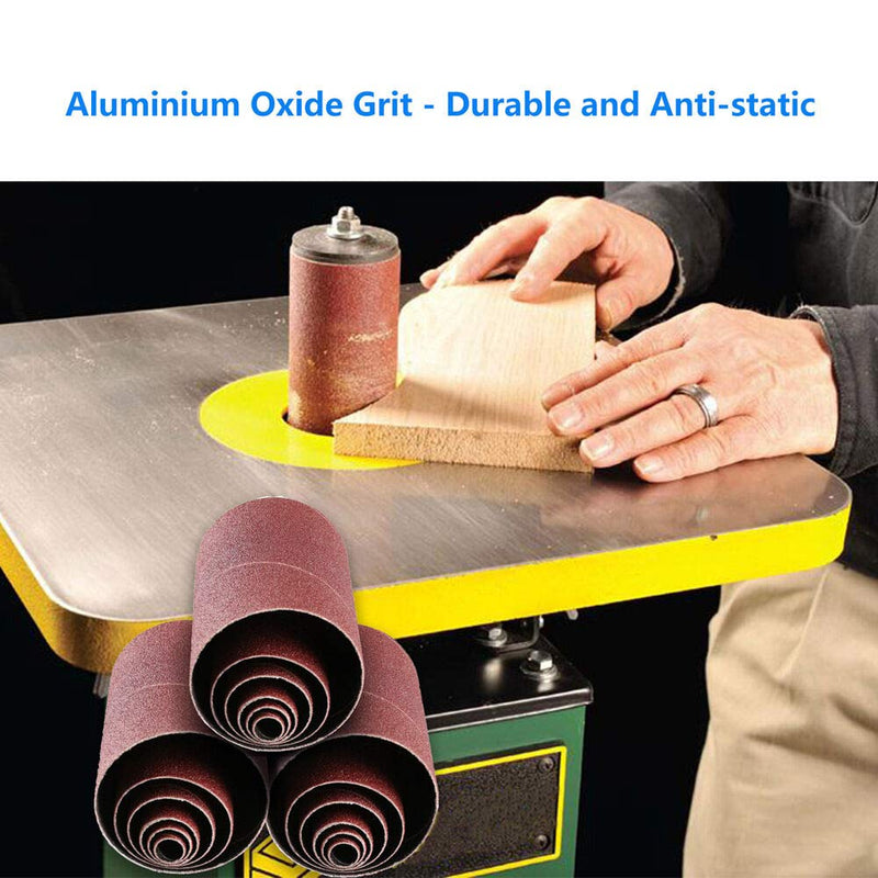 Aluminum Oxide Spindle Sanding Sleeves, 4.5 Inch Length 80/120/240 Assorted Grit (18 Pack) 80/120/240 Grit - NewNest Australia