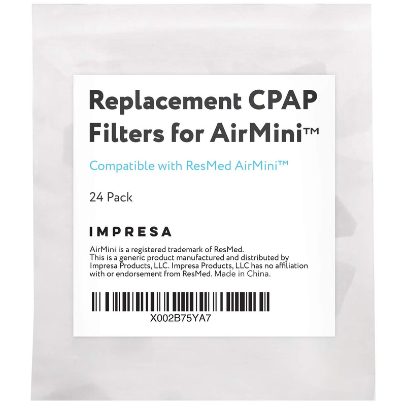 Impressa 24 Pack CPAP Filters Compatible with ResMed AirMini CPAP Machine - Fine Hypoallergenic Air Filters CPAP Supplies & Accessories - Disposable CPAP Filters - CPAP Replacement Filters - NewNest Australia
