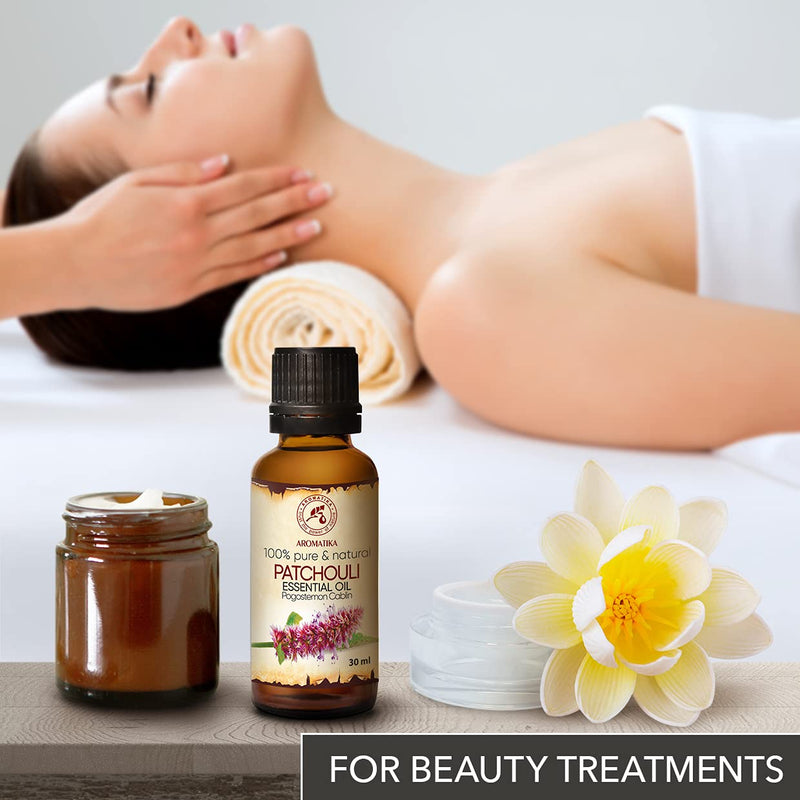 Patchouli Essential Oil 30 Ml - Pogostemon Cablin - Patchouli Oil - Skin & Hair - 100% Pure Patchouli Oil - Essential Oils For Beauty - Aromatherapy - Oil Burner - Diffuser - NewNest Australia