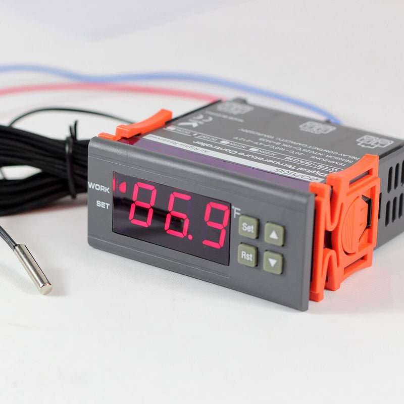 bayite DC 12V Fahrenheit Digital Temperature Controller 10A 1 Relay with Sensor - NewNest Australia