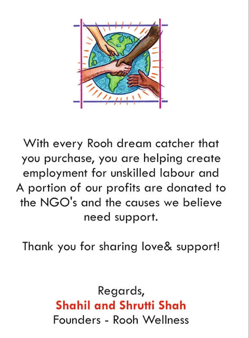 NewNest Australia - Rooh Dream Catcher ~White Tree~ Handmade Hangings for Positivity (Used as Home DÃcor Accents, Wall Hangings, Garden, Car, Outdoor, Bedroom, Key Chain, Meditation Room, Yoga Temple, Windchime) (White) 