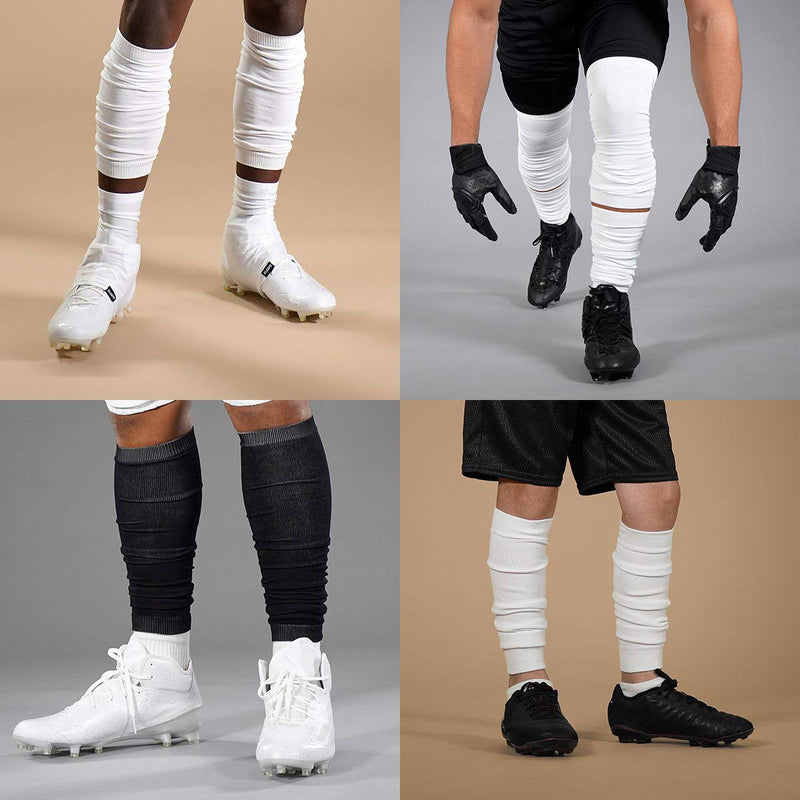 SLEEFS Calf Compression Leg Sleeves - Football Leg Sleeves for Adult Athletes - Shin Splint Support (White) Adults White - NewNest Australia