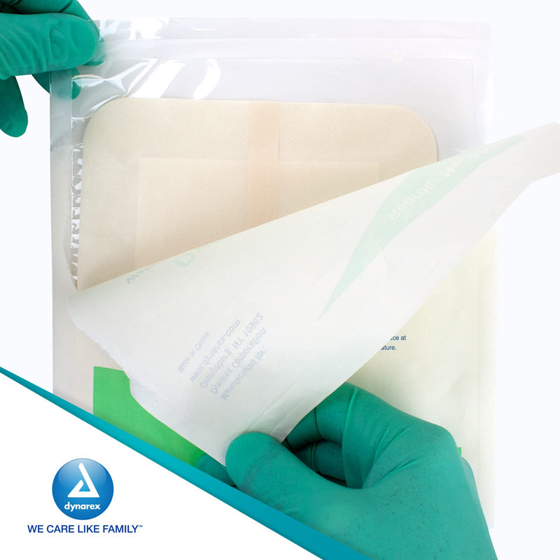 Dynarex DynaGuard Waterproof Dressings, Sterile, Four-Layer Composite Dressing, Protects and Offers Optimal Moist-Environment, Bordered - 6" x 6", 1 Box of 10 Waterproof Dressings 10 Count/6 X 6 Inch - NewNest Australia