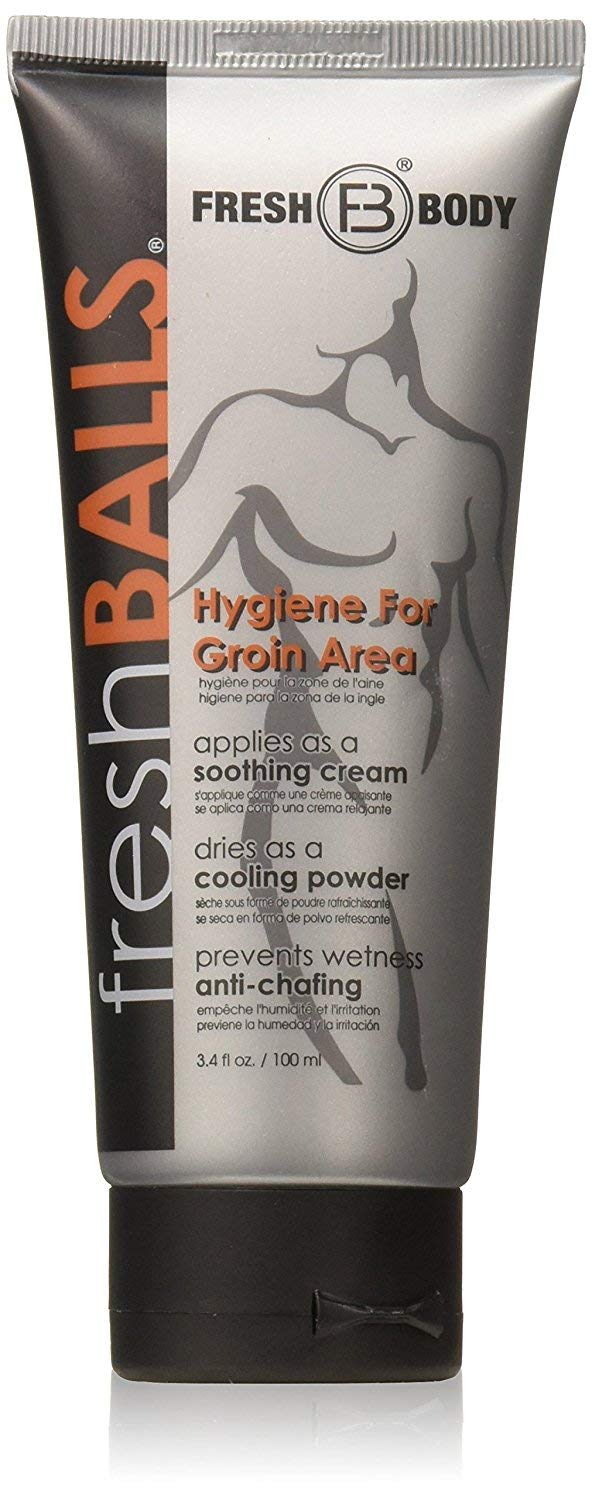 Fresh Body FB - Fresh Balls Lotion, 3.4 fl oz (2 Pack) | Anti-Chafing Men's Soothing Cream to Powder Balls Deodorant and Hygiene for Groin Area - NewNest Australia