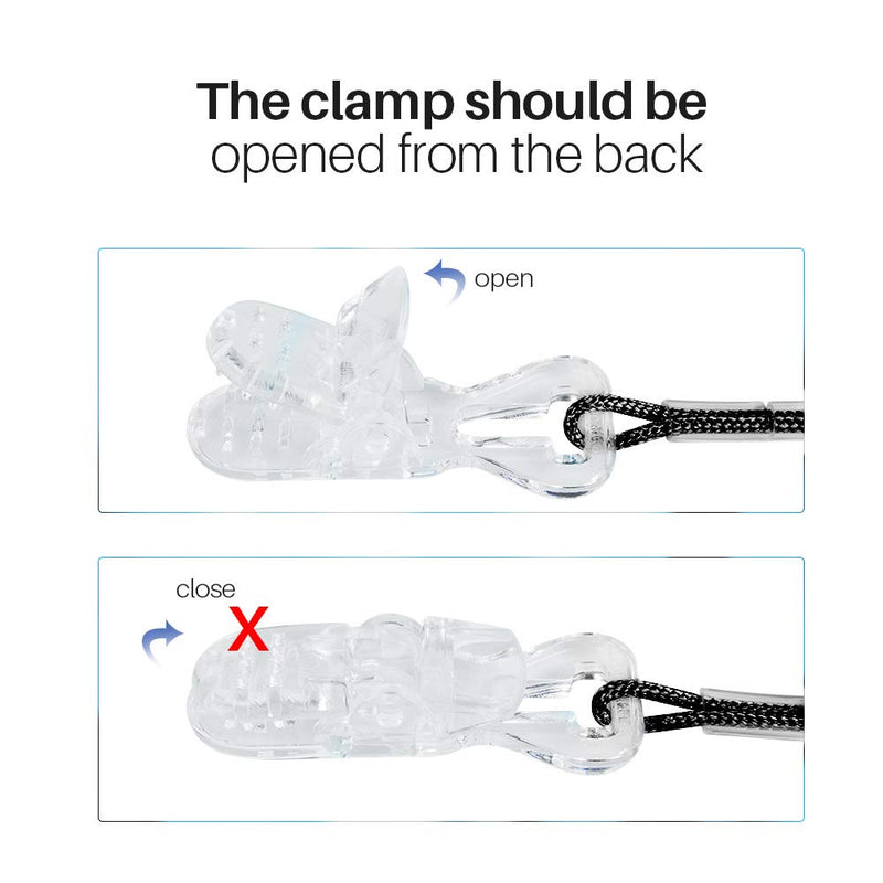 Hearing Aid Clip - Anti-Lost Lanyard Protector BTE Clip Holder for Adults Seniors (Black) Black - NewNest Australia