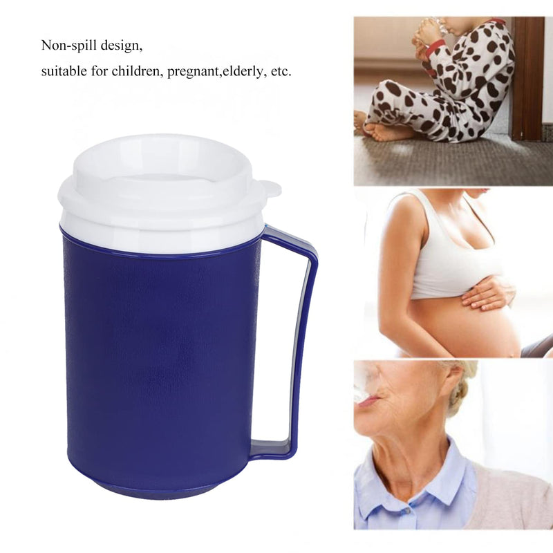 XGOPTS Non Spill Cup for Disabled Men Women Plastic Drinking Beaker Feeding Beaker Mug with Easy Grip Handle Disability Aids Cup with Anti Splash Spout and Lid Travel Mug for Kids Elderly - NewNest Australia