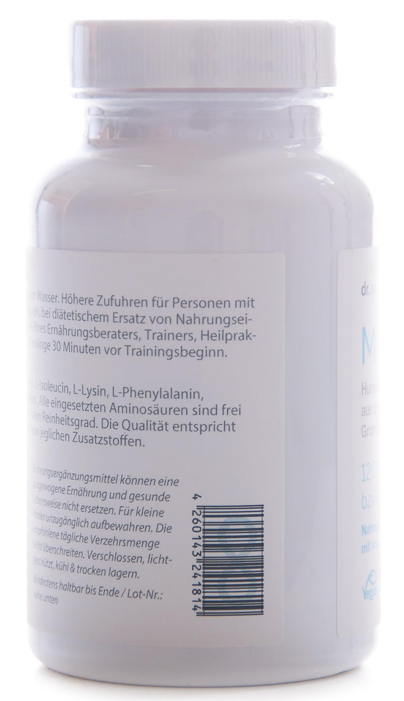 dr.reinwald MyAMINO - 8 essential amino acids as a basic building block of protein metabolism - With the highest protein nutritional value in the world - 100% plant-based - 120 pellets - NewNest Australia