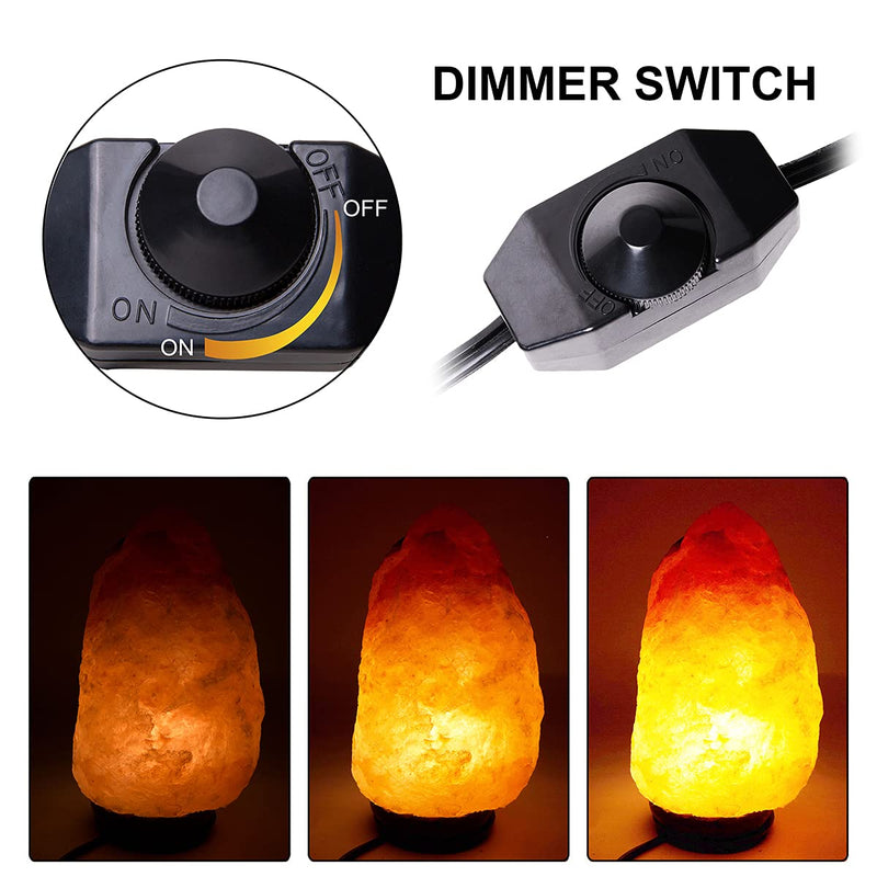 OHLGT Himalayan Salt Lamp Cord Replacement with Dimmer Switch and 6 Packs E12 Halogen Salt Lamp Bulbs (5 Feet Cord with Metal Clip) 5 Feet Cord With Metal Clip - NewNest Australia