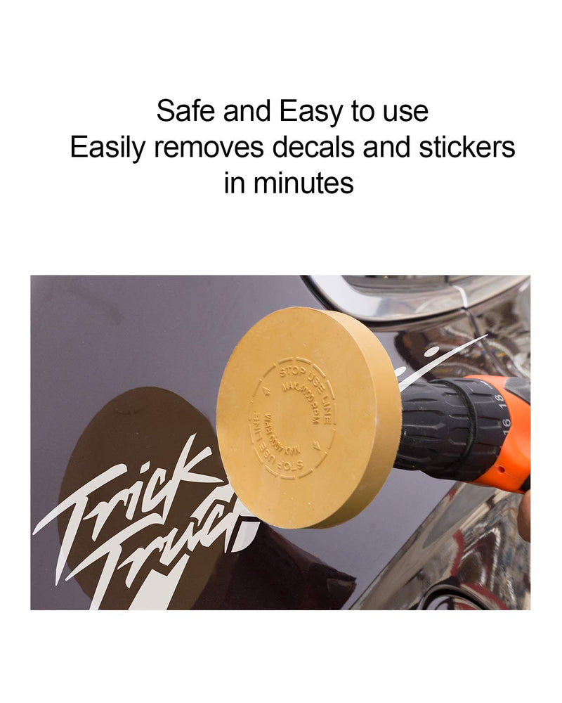 S SATC Decal Eraser Wheel 4 Inch Pin Stripe Removal Tool 1 Pack Adhesive Remover Wheel with Pad & Adapter Graphics Removal Tool Eraser Wheel Decal Remover 1 Pack Decal Eraser Wheel - NewNest Australia