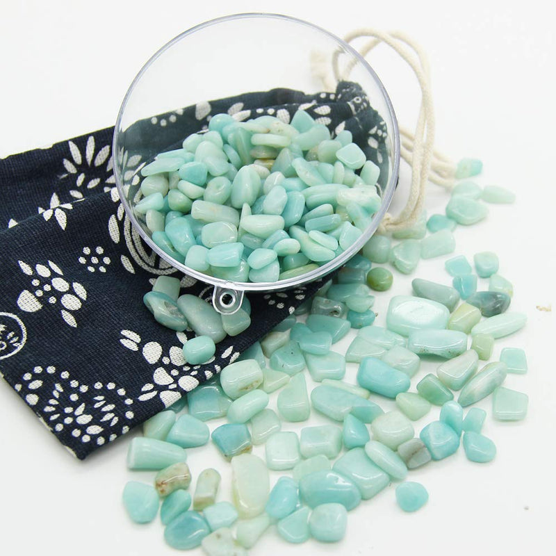 1.1lb Natural Crushed Amazonite Crystal Tumbled Chips-Amazonite Healing Crystals Chips Bulk, Crushed Crystal Gemstones for Crafts, Beautiful Package for Gift - NewNest Australia