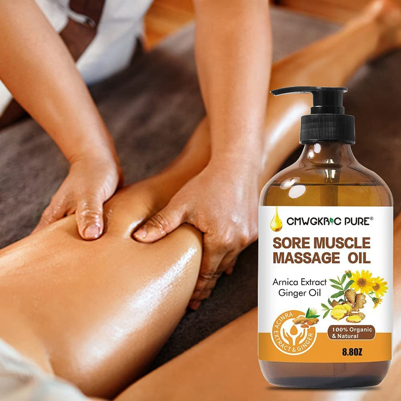 Massage Oil for Massage Therapy, Ginger Massage Oil -2 Pack Arnica & Ginger Oil -Warming Tired Sore Muscles & Lavender Relaxing Massage Oil -Romantic, Aromatic, Soothing Massage Oil with Massage Ball - NewNest Australia