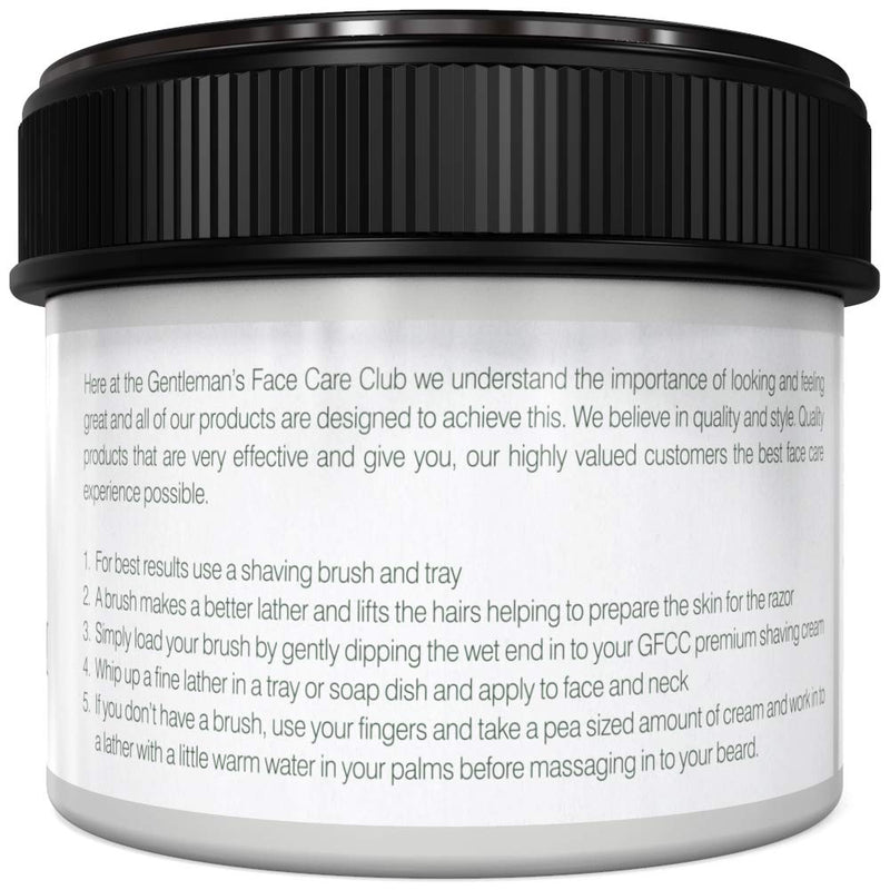 Shaving Cream For Men - Vegan Friendly Peppermint Shave Cream From Gentlemans Face Care Club - Extra Large 150ml Pot With ‘Easy Grip’ Lid + 100% Satisfaction Guarantee - NewNest Australia