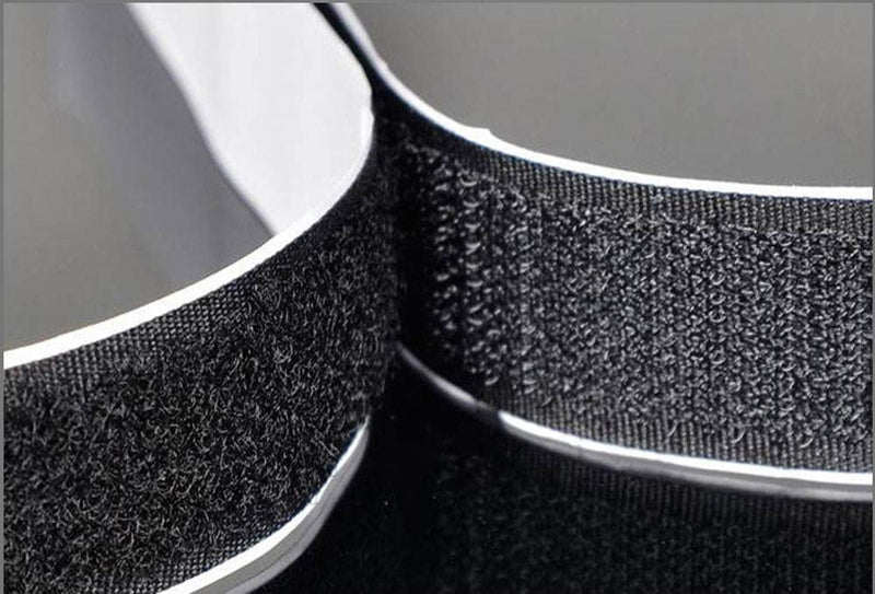 OBTANIM 1.5 Inch Wide Adhesive Black Hook and Loop Tape, 5.4 Yards Heavy Duty Sticky Back Fastener (Black) - NewNest Australia