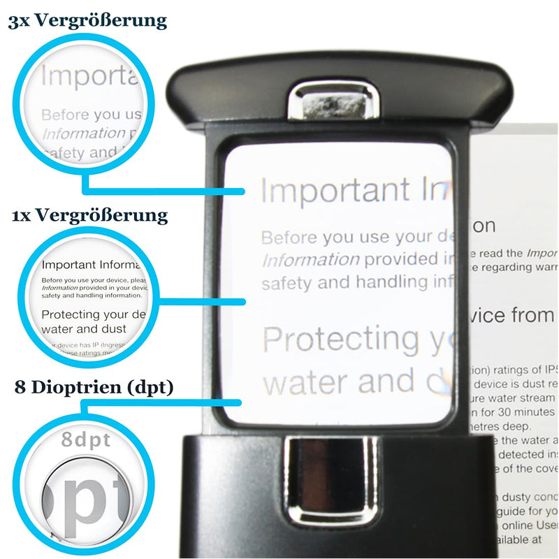 Easy Magnifier Pocket Magnifying Glass 3X With Led Light; Small Reading Magnifying Glass Reading Aid For Seniors, Mini Hand Magnifying Glass Gift; Magnifying Glass - NewNest Australia