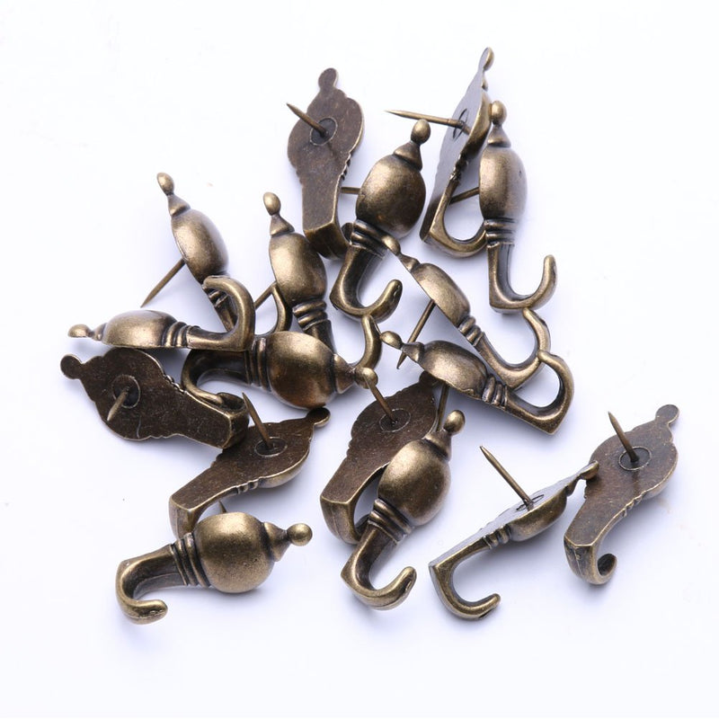 NewNest Australia - Mike Home 20 Pcs Zinc Alloy Pushpin Hook Hanger Reusable Hanging Hooks 