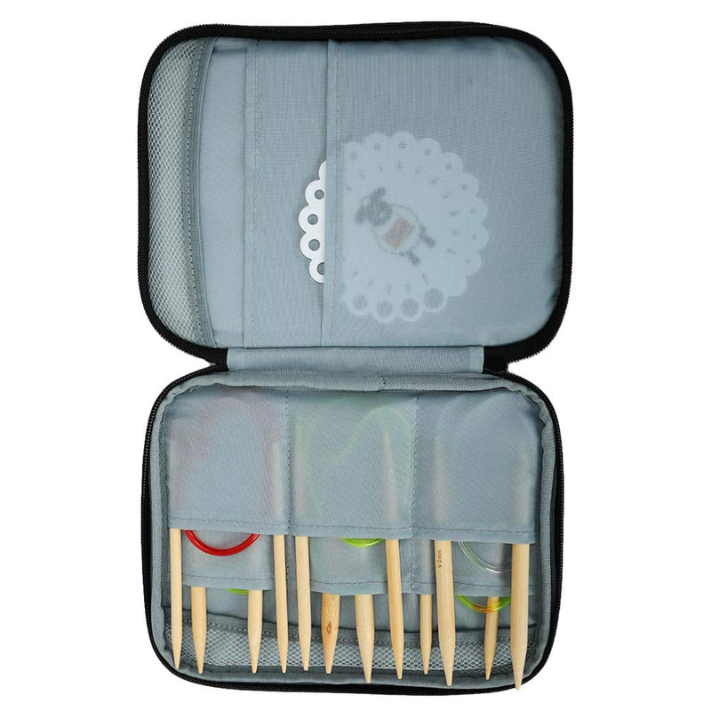 Healifty Circular Knitting Needles Organizer Case Crochet Hooks and Knitting Accessories Zipper Bag Easy to Carry for DIY Crafts without Accessory - NewNest Australia