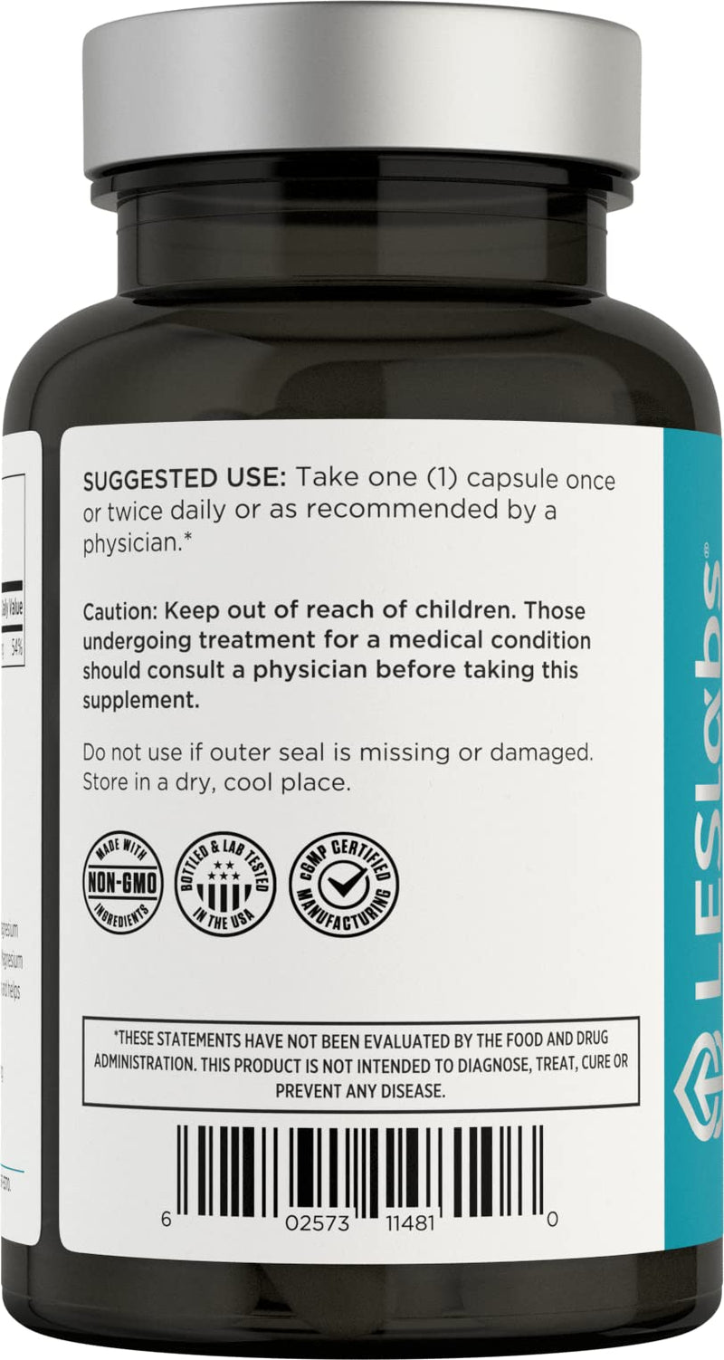 LES Labs Magnesium Citrate, Non-GMO Supplement, 750mg, 120 Capsules - NewNest Australia