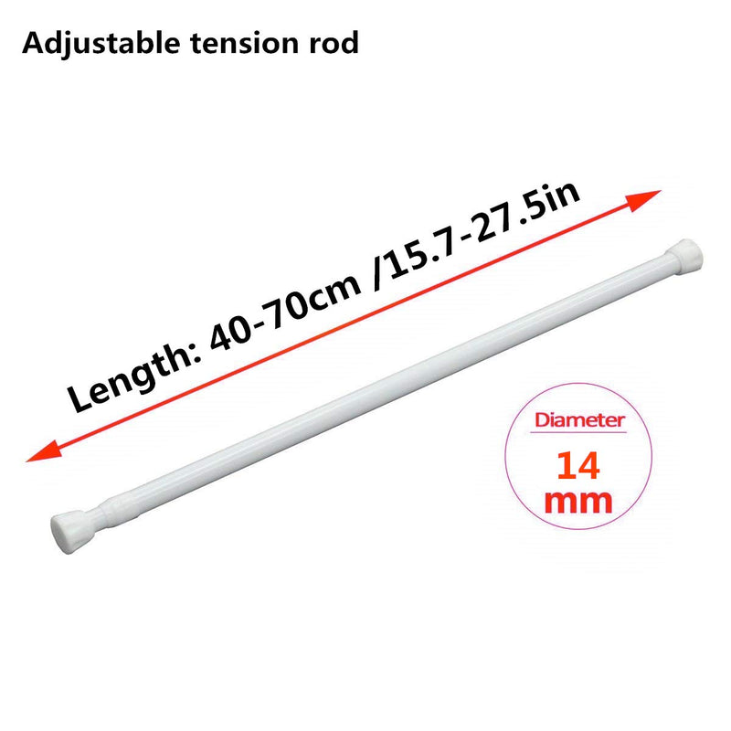 Wellgoods Spring Curtain Tension Rods Adjustable Extension Rod for Cupboard Bathroom Window Closet -15.7 to 27.5 Inches Tension Rod 1 Pack - NewNest Australia