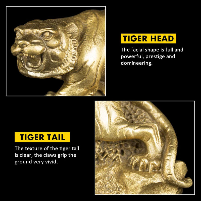 NewNest Australia - Handmade Chinese Zodiac Fierce Tiger Statue Wealth Home Decor Collection (Tiger) ZD052 