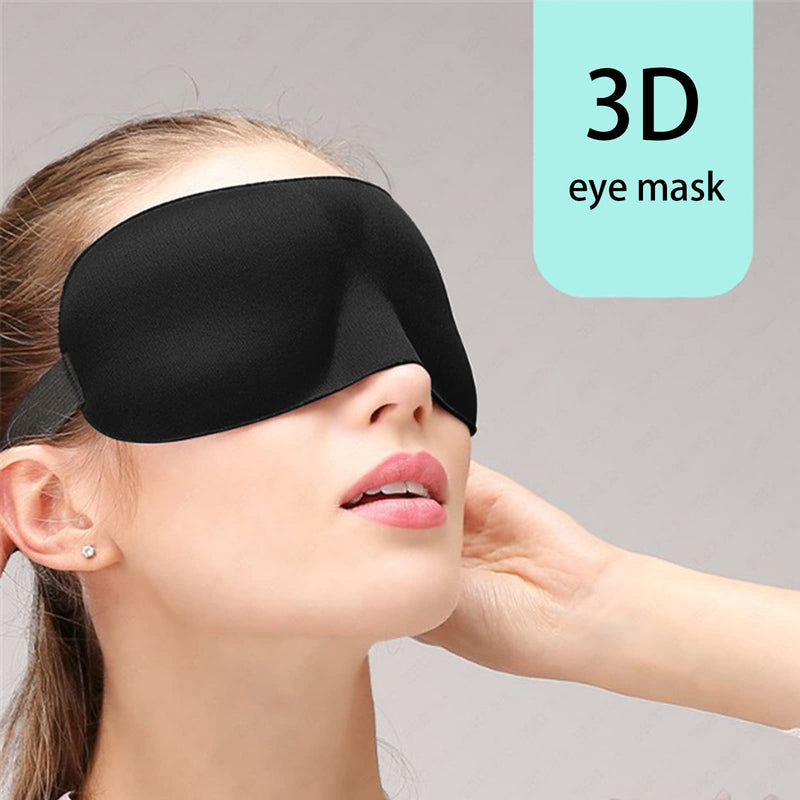 GWAWG 2 Pack Sleep Eye Mask Shade Cover 100% Blackout Sleep & Eye Mask Eye Masks for Sleeping Sleep Masks for Men & Women Suitable for Lunch Break Trave Camping Usage (Black 2pack) Black 2pack - NewNest Australia