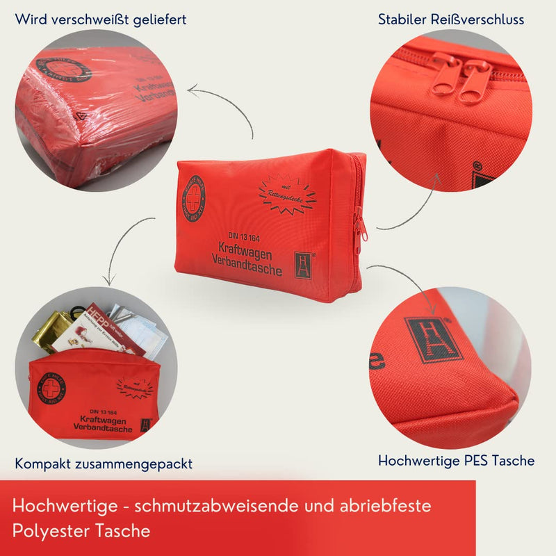 First Aid Kit New Standard 2023 ‚ Original Hans Hepp German Oem Since 1965 ‚ Sanitary Box For Cars 2023 With Masks ‚ First Aid Set Car 2023 According To New Standard Din 13164 - NewNest Australia