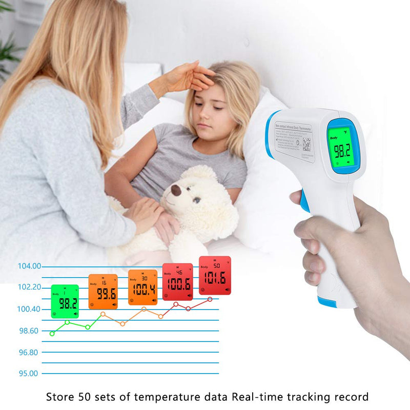 Thermometer for Adults Forehead, No Touch Thermometer for Adults, Forehead Thermometer, Instant Reading, Medical Grade, Good for Baby Food, Bath,Milk (Blue) Blue - NewNest Australia