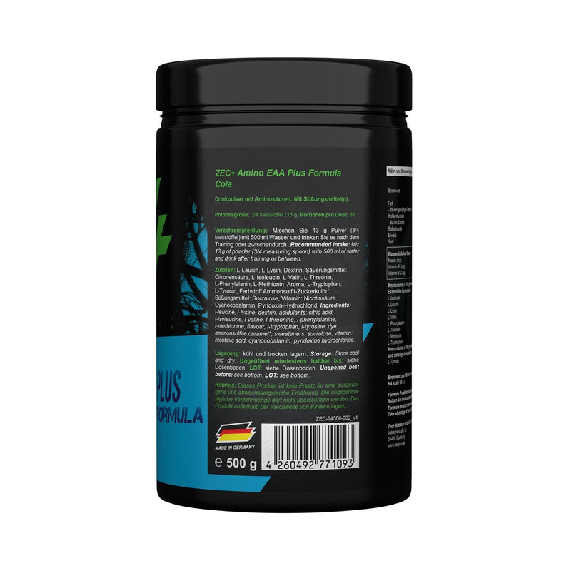 Zec+ Nutrition Amino EAA Powder - 500g, Wild Cherry Flavor │ Amino Acid Powder with EAAs & BCAAs 500g (Pack of 1) - NewNest Australia
