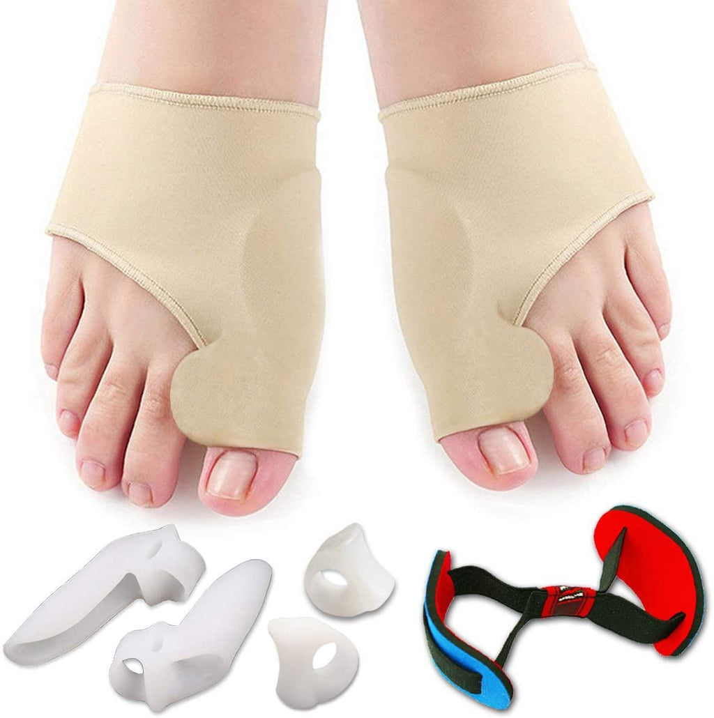 Careforyou Bunion Corrector & Bunion Relief Protector Sleeves Kit - Hallux Valgus, Big Toe Joint, Hammer Toe, Toe Separators Spacers Straighteners Splint Aid Surgery treatment (7 Count Pack of 1) 7 Count (Pack of 1) - NewNest Australia