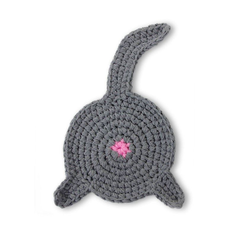 NewNest Australia - Crazy Cat Lady CAT Butt Crochet Drink Coaster Set Funny Cat Gifts for Cat Lover Gifts 