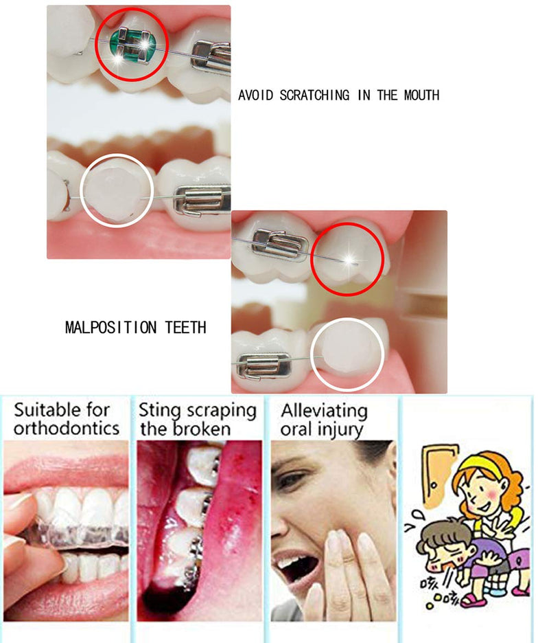 RZJZGZ Dental Wax for Braces, Dental Oral Care Orthodontics Wax for Braces with Fruit Smell for Brace Wearers Gum Protection- 10 Boxs for 500 Times 5 Count (Pack of 10) - NewNest Australia