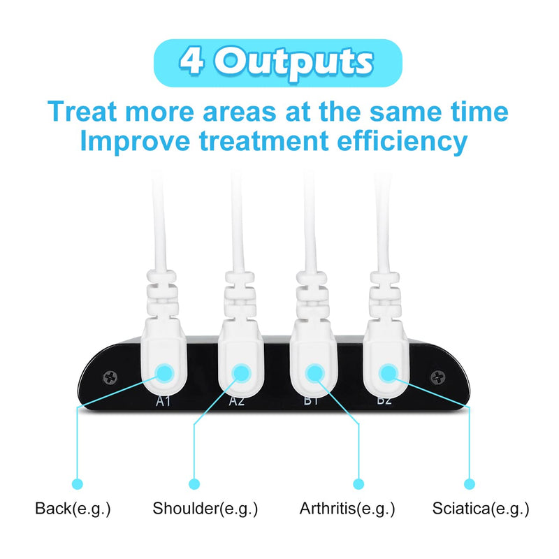 Easy@Home TENS Machine for Pain Relief - 24 Modes 4 Channels TENS Machine Portable Rechargeable for Arthritis, Back, Labour, Period, Sciatica, Knee, Nerve, Endometriosis, Muscle & Joint Pain Relief - NewNest Australia