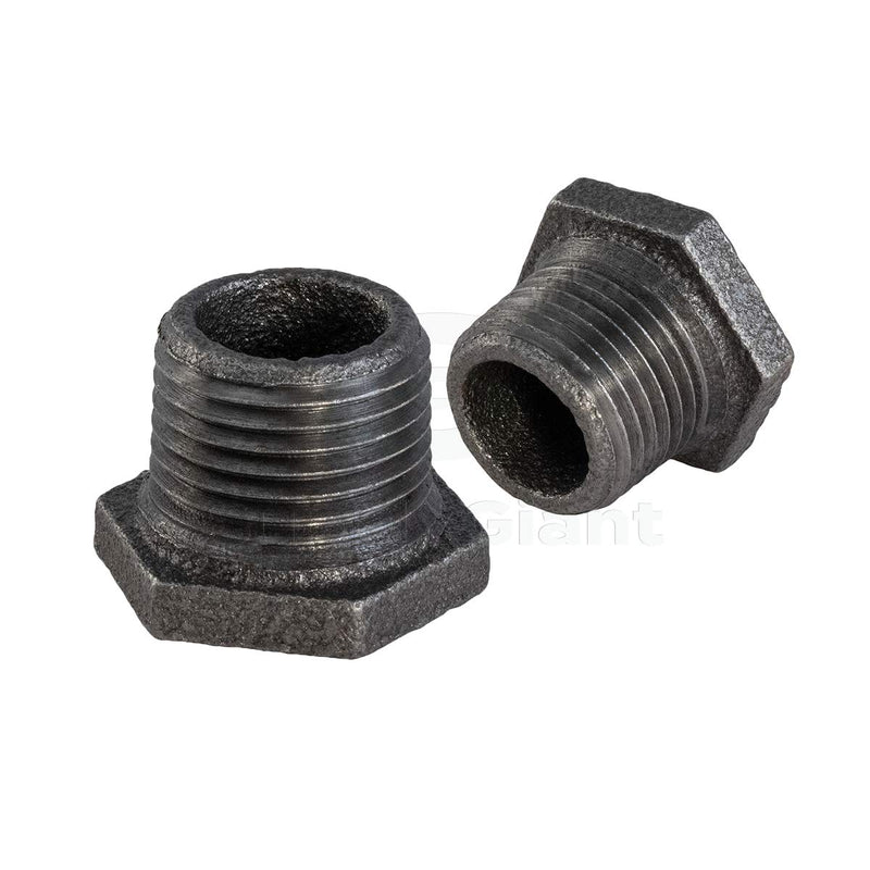 SUPPLY GIANT CNCV3005 1" x 1/2" Black Malleable Iron Bushing Fitting with Hexagonal Head 1 in. x 1/2 in. - NewNest Australia