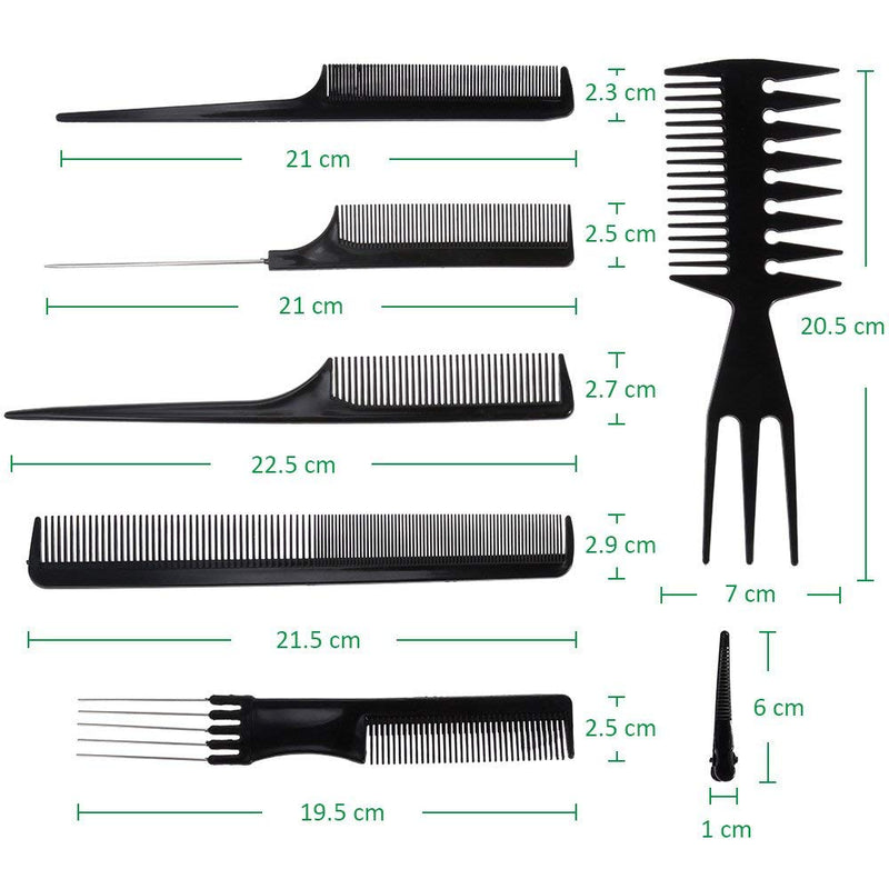 Faburo 20 PCS Hair Stylists Professional Styling Professional Hairdressing Comb and Clip Set, Wide Tooth Comb for Long Wet Thick Curly Hair Men Women Salon & Home - NewNest Australia