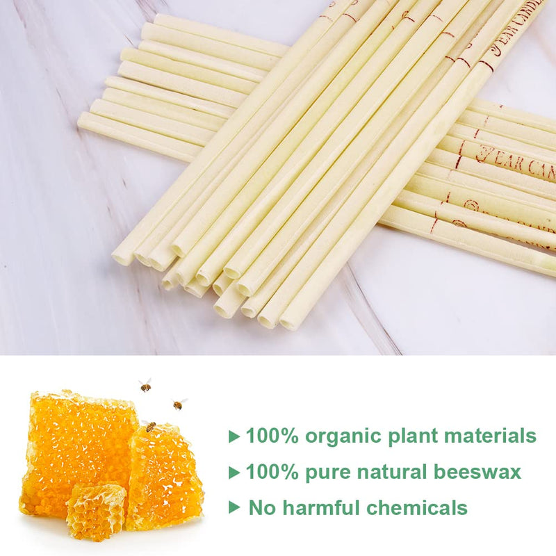 ACWOO Ear Candles, 24Pcs Natural Beeswax Ear Candles, 100% Non-Toxic Cylinders Fragrance Hollow Candles, Ear Wax Remover Candle Kit for Blocked Ears (Beige-24P) Beige-24pcs - NewNest Australia