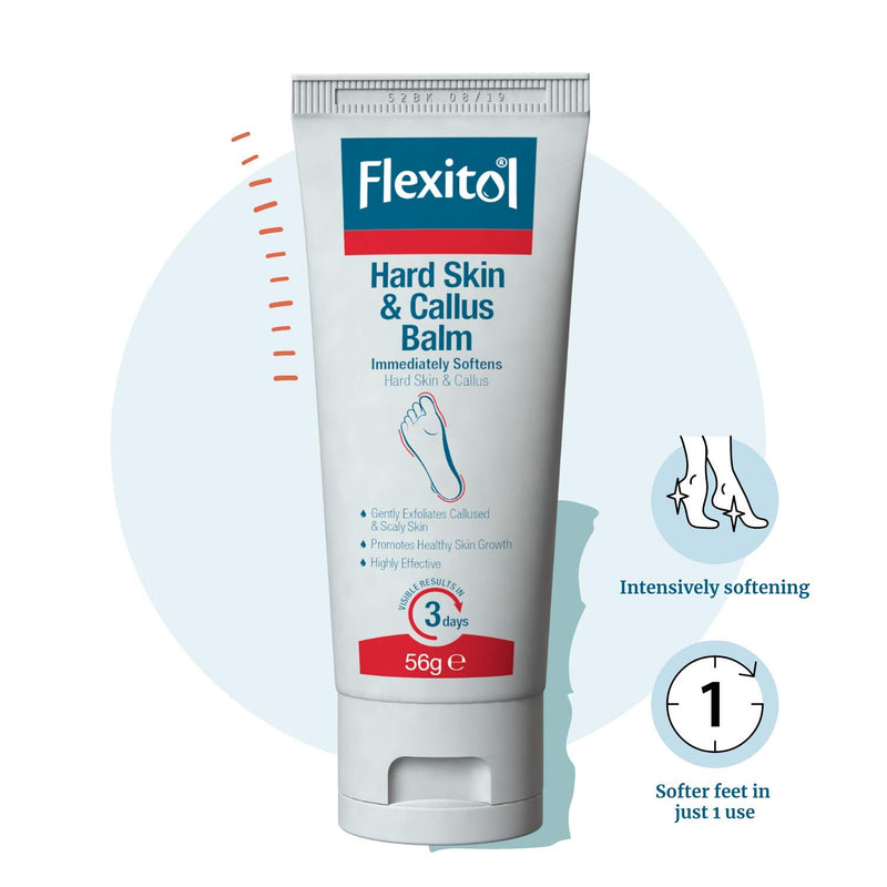 Flexitol Hard Skin and Callus Balm, Immediately Softens Hard Skin and Callus, Suitable for Diabetics - 56g - NewNest Australia