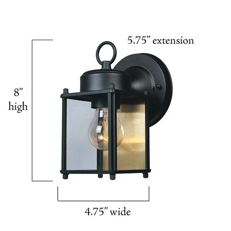 Designers Fountain 1161-BK Value Collection Wall Lanterns, Black 8in H - NewNest Australia