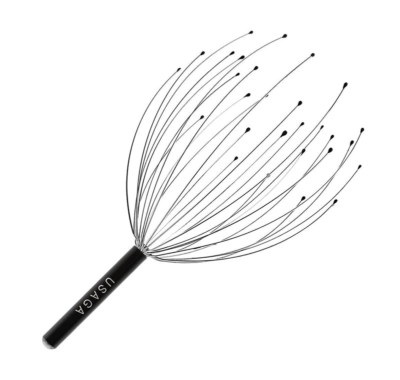 USAGA 28 Fingers Head Massager Scalp Massager Head Scratcher for Head Body Relaxing (Black) Black - NewNest Australia