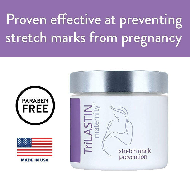 TriLASTIN Maternity Stretch Mark Prevention Cream (4oz) | Hypoallergenic and Paraben-Free | Stretch Mark Cream for Pregnancy | Skincare Gifts for Moms | Scar and Stretch Mark Remover Cream - NewNest Australia