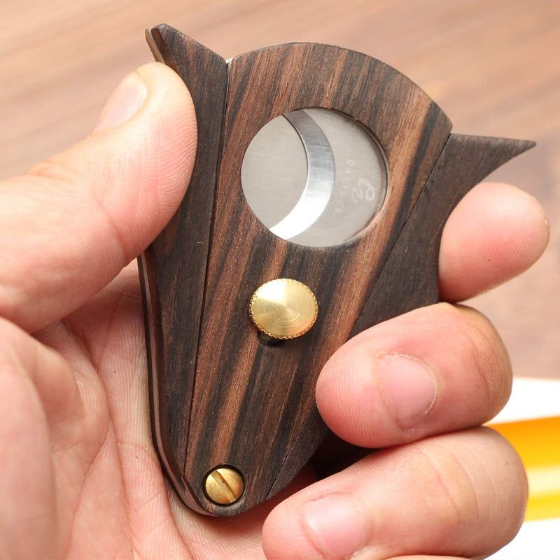 GALINER Cigar Cutter Lock System Wood Stainless Steel Double Cut Blade Cigar Guillotine in Gift Box - NewNest Australia