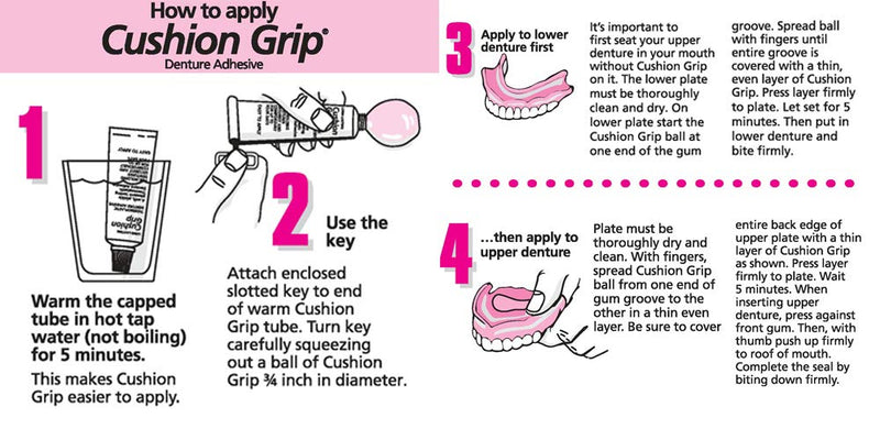 Cushion Grip - a Soft Pliable Thermoplastic for Refitting and Tightening Dentures 1 Oz (28 Grams) - NewNest Australia