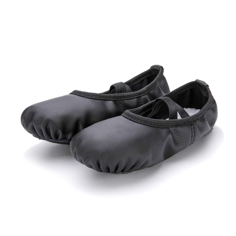 RoseMoli Ballet Shoes for Girls/Toddlers/Kids/Women, Leather Yoga Shoes/Ballet Slippers for Dancing 4.5 Big Kid Black - NewNest Australia