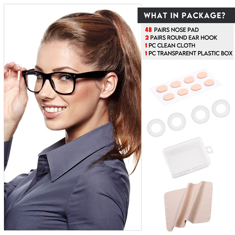 48 Pairs Soft Foam Nose Pads, Self Adhesive Nose Pads Anti-Slip Nosepads for Eyeglasses Sunglasses Reading Glasses, Comfortable and Protect The Makeup (Nude Color) 48 Pairs Oval Nude Color - NewNest Australia