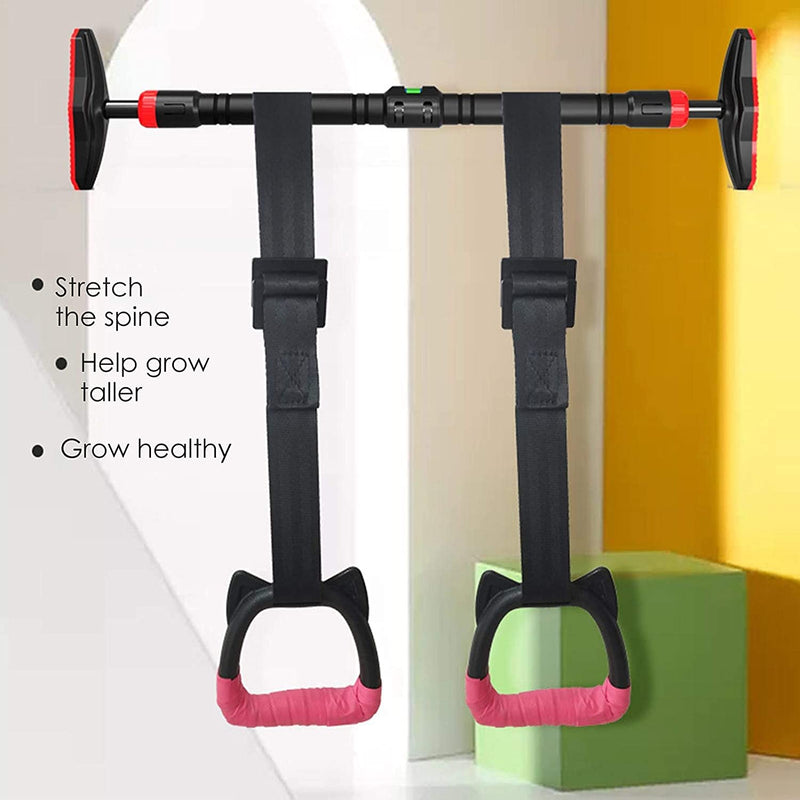 Gymnastics Rings for Kids Bars, Exercise Hanging Rings with Straps Professional Fitness Rings Pull Up Rings Children Trapeze Bar Pull Up Gym Rings Kids Home Exercise Rings, Non-Slip Load-bearing 200KG - NewNest Australia