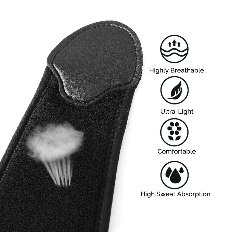 Neotech Care Wrist Band - Elastic & Breathable Fabric - Adjustable Compression Strap - Men, Women, Right or Left - Support Wrap for Protection or Sports - Black Colour (Size M, 1 Pair) 2 - NewNest Australia