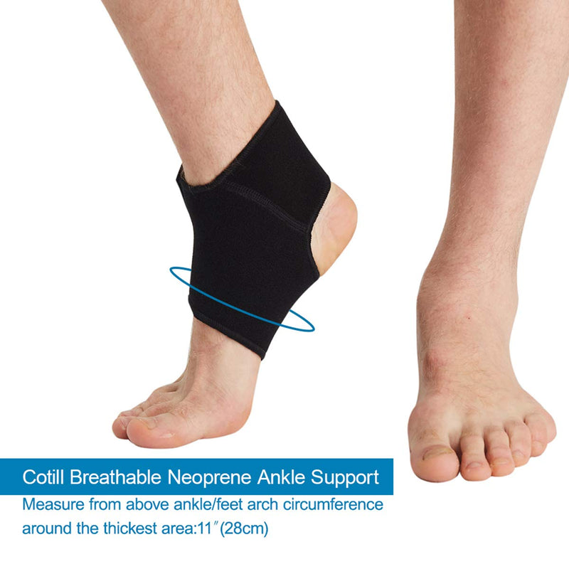 Cotill Ankle Support Brace - Adjustable Ankle Compression Wrap Strap for Ligament Damage & Sprained Ankle, Plantar Fasciitis, Achilles tendonitis, Three Sizes for Men Women (S) S (Pack of 1) - NewNest Australia